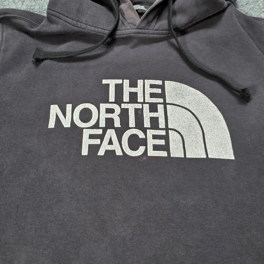 The North Face Mens Hoodie‎ M Medium Black Pullover Sweatshirt Logo Spellout BLK